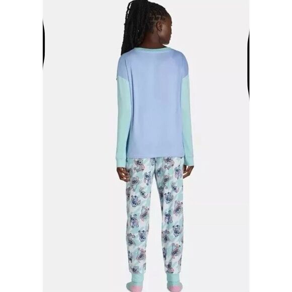 DISNEY WOMENS STITCH 2 PIECE PAJAMA  SET - size small 4/6 - Picture 2 of 9